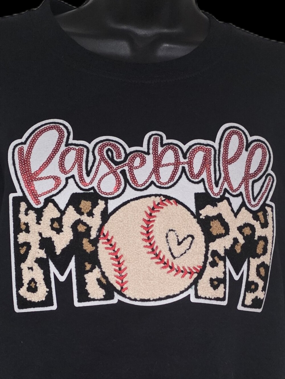 Gildan Black 'Baseball Mom' Crewneck Sweatshirt